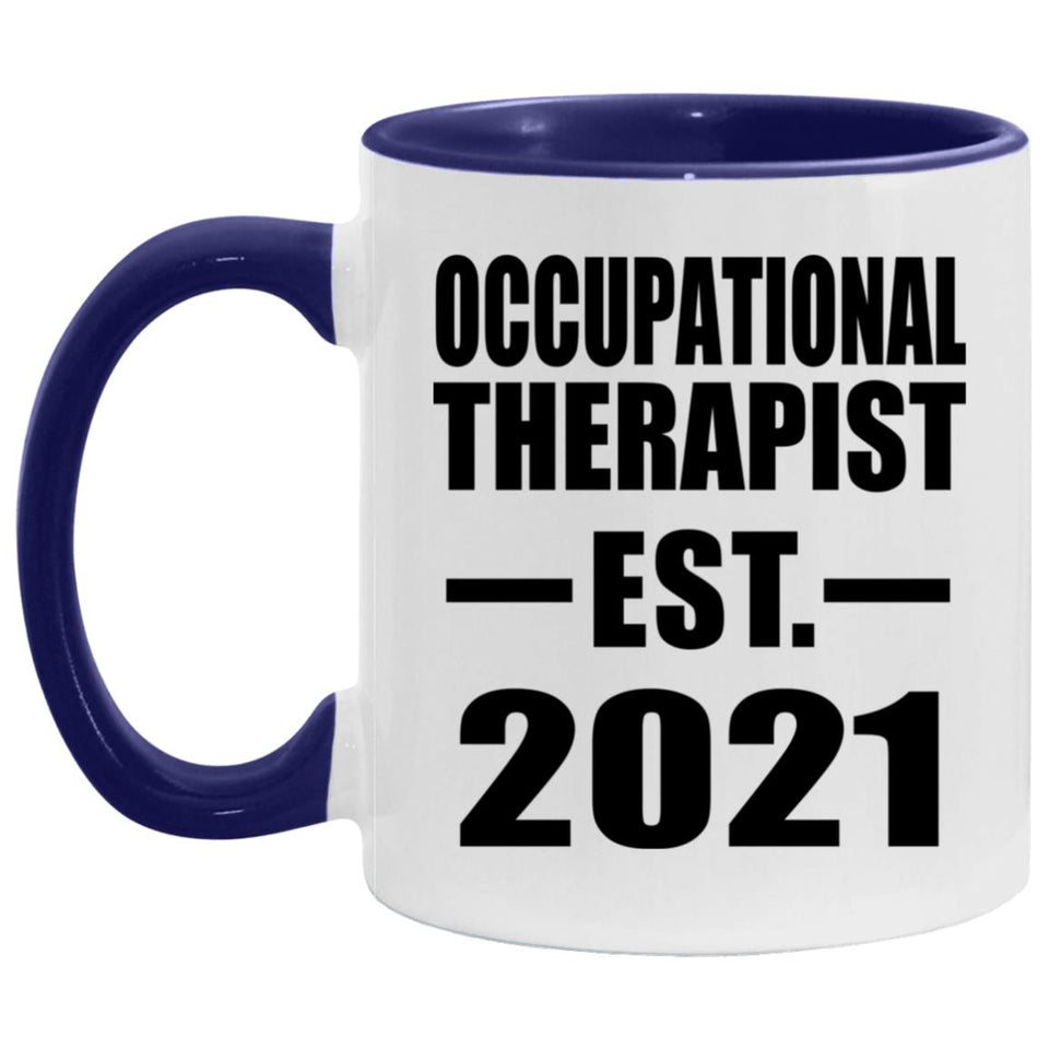Occupational Therapist Established Est. 2021 - 11oz Accent Mug Purple
