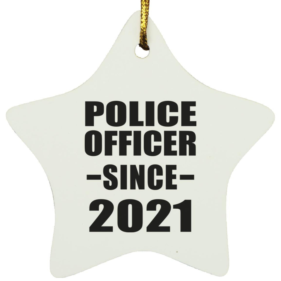 Police Officer Since 2021 - Star Ornament