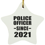 Police Officer Since 2021 - Star Ornament