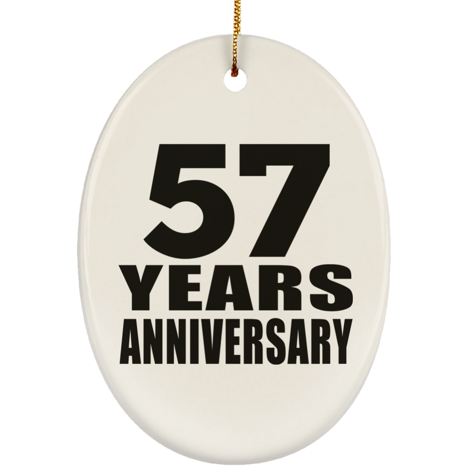 57th Anniversary 57 Years - Oval Ornament