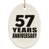 57th Anniversary 57 Years - Oval Ornament