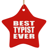 Best Typist Ever - Star Ornament