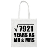 89th Anniversary Square Root of 7921 Years As Mr & Mrs - Tote Bag White