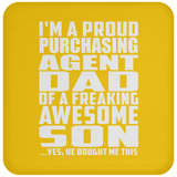Proud Purchasing Agent Dad Of Awesome Son - Drink Coaster