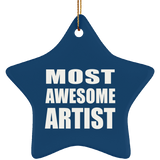 Most Awesome Artist - Star Ornament