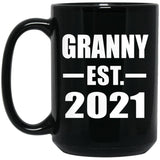 Granny Established EST. 2021 - 15oz Coffee Mug Black