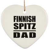 Finnish Spitz Dad - Heart Ornament