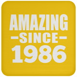 38th Birthday Amazing Since 1986 - Drink Coaster