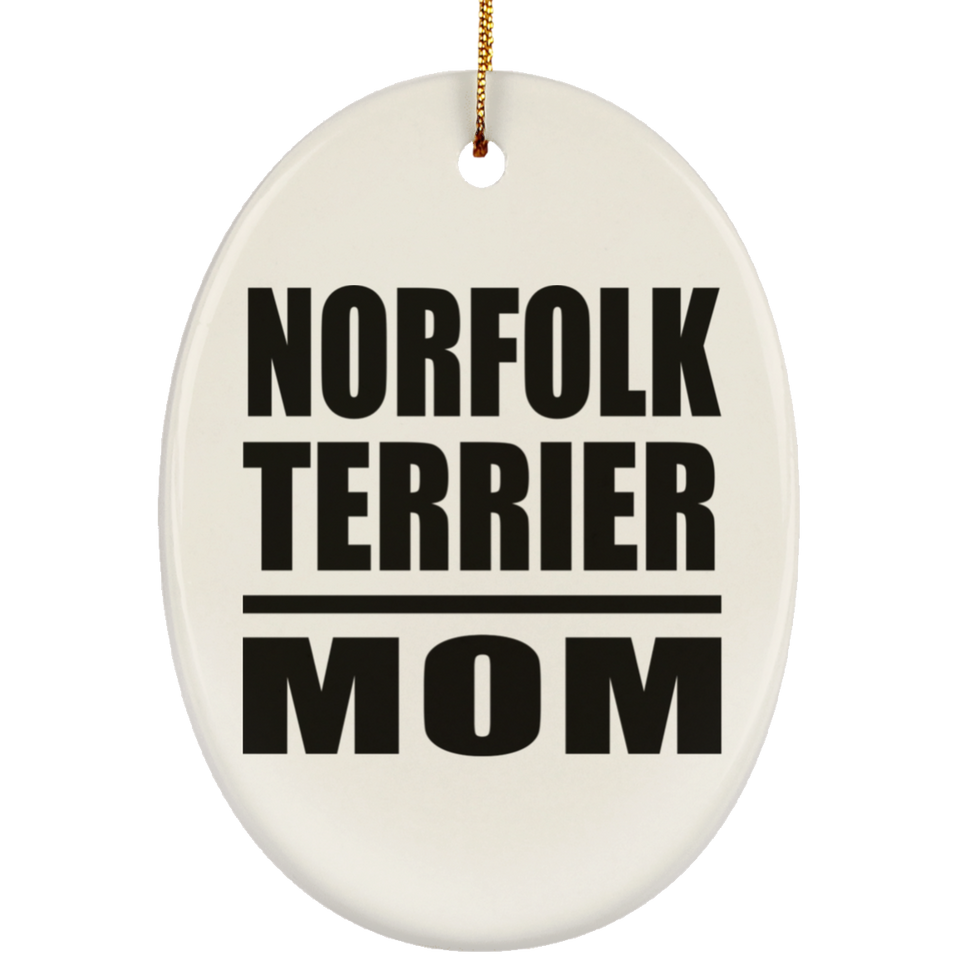 Norfolk Terrier Mom - Oval Ornament