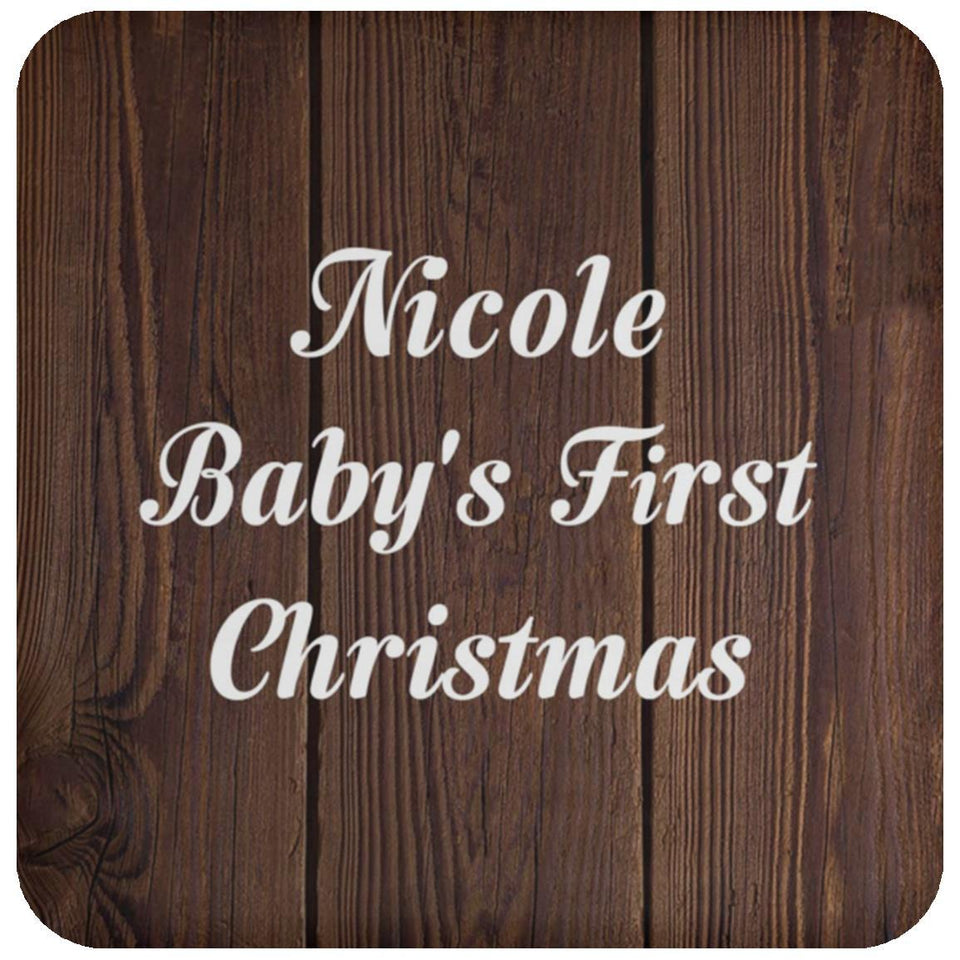 Nicole Baby's First Christmas - Drink Coaster D