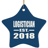 Logistician Established EST. 2018 - Star Ornament