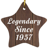 67th Birthday Legendary Since 1957 - Star Ornament D