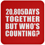 57th Anniversary 20,805 Days Together But Who's Counting - Drink Coaster