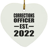 Corrections Officer Established EST. 2022 - Heart Ornament