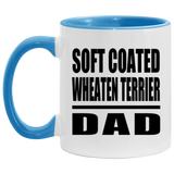 Soft Coated Wheaten Terrier Dad - 11oz Accent Mug Blue