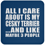 All I Care About Is My Cesky Terrier - Drink Coaster