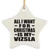 All I Want For Christmas Is My Vizsla - Star Ornament
