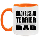 Black Russian Terrier Dad - 11oz Accent Mug Orange