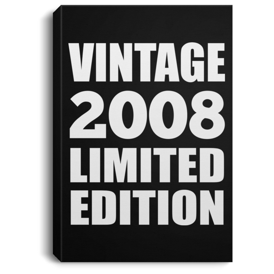 16th Birthday Vintage 2008 Limited Edition - Canvas Portrait