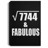 88th Birthday Square Root of 7744 & Fabulous - Canvas Portrait