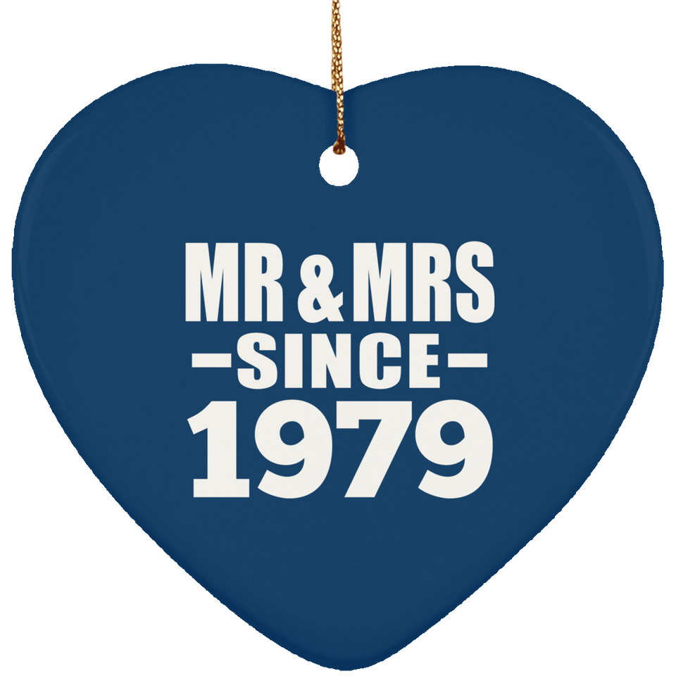 45th Anniversary Mr & Mrs Since 1979 - Heart Ornament