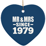 45th Anniversary Mr & Mrs Since 1979 - Heart Ornament