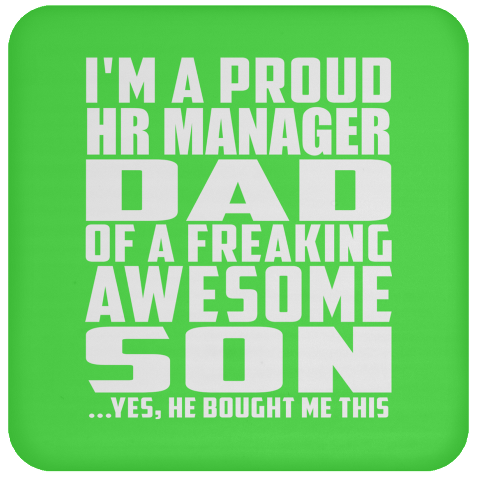 Proud HR Manager Dad Of Awesome Son - Drink Coaster
