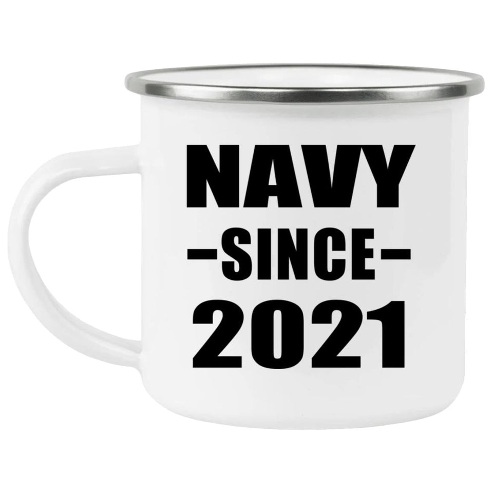 Navy Since 2021 - 12oz Camping Mug