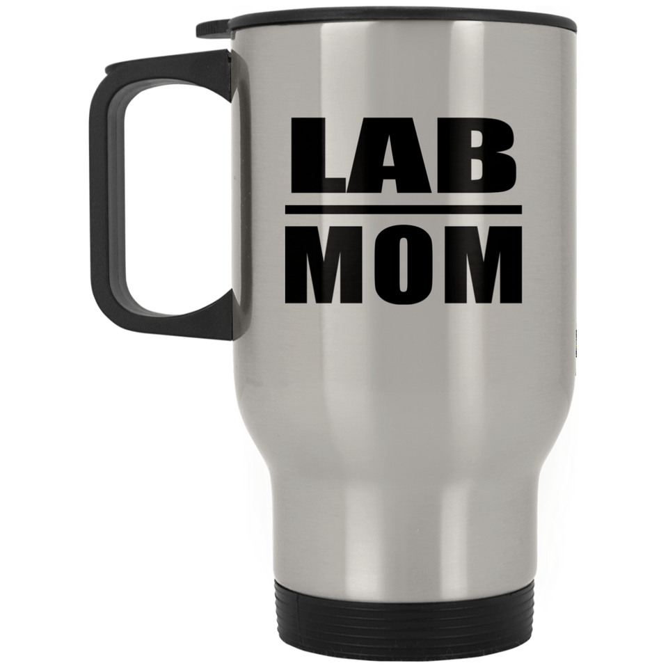 Lab Mom - Silver Travel Mug