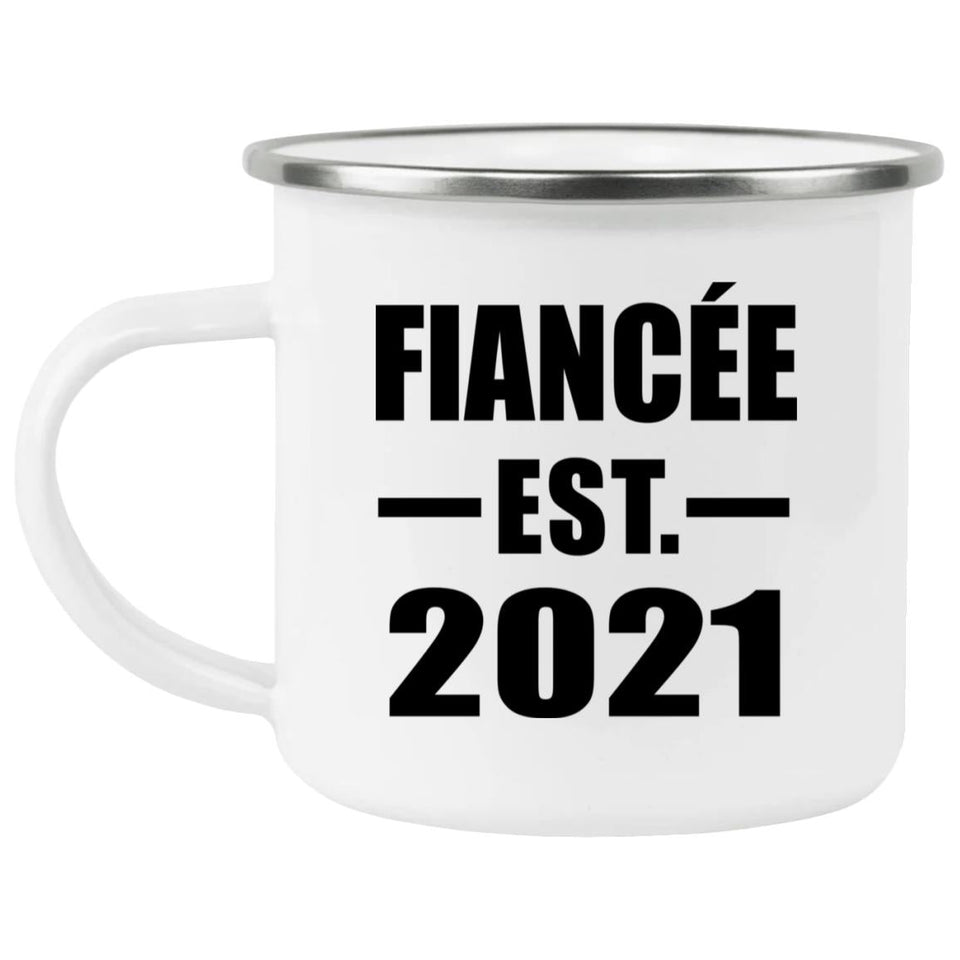 Fiancee Established EST. 2021 - 12oz Camping Mug