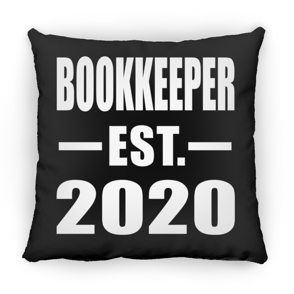 Bookkeeper Established EST. 2020 - Throw Pillow Black