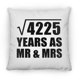 65th Anniversary Square Root of 4225 Years As Mr & Mrs - Throw Pillow