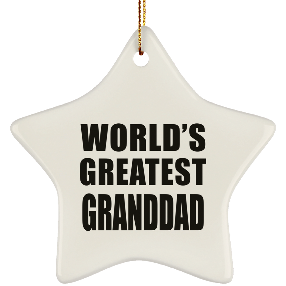 World's Greatest Granddad - Star Ornament