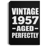 67th Birthday Vintage 1957 Aged Perfectly - Canvas Portrait