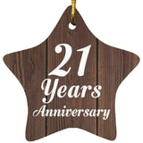 21st Anniversary 21 Years Anniversary - Star Ornament D