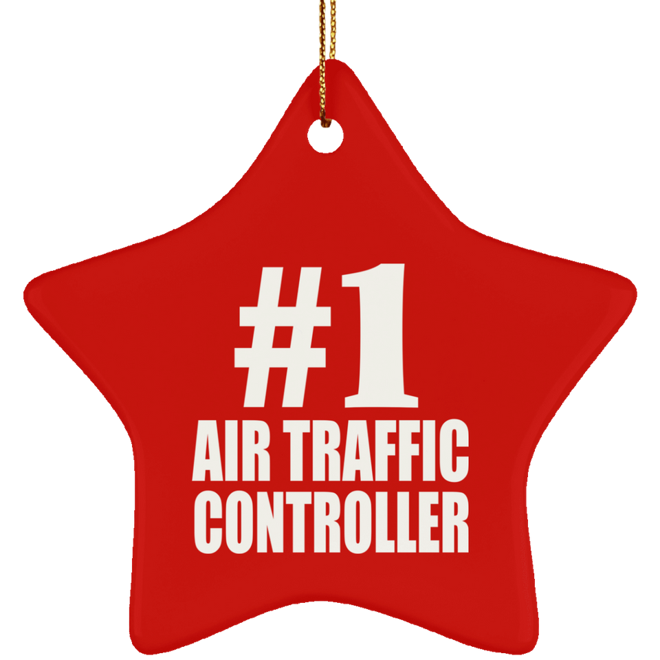 Number One #1 Air Traffic Controller - Star Ornament