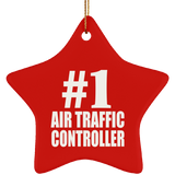 Number One #1 Air Traffic Controller - Star Ornament