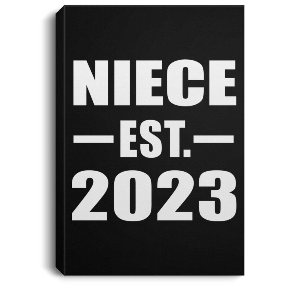 Niece Established EST. 2023 - Canvas Portrait