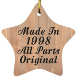 26th Birthday Made In 1998 All Parts Original - Star Ornament C
