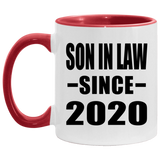 Son In Law Since 2020 - 11oz Accent Mug Red