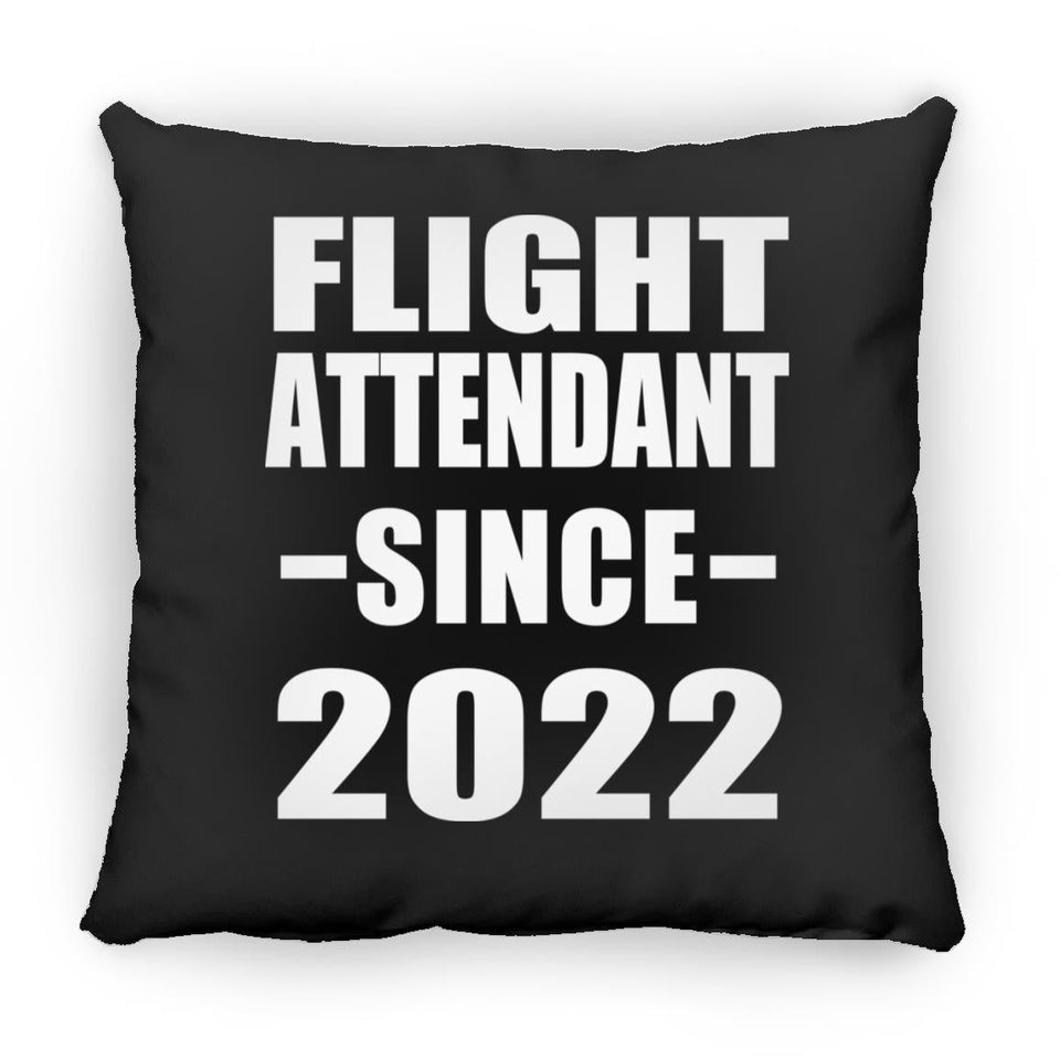 Flight Attendant Since 2022 - Throw Pillow Black