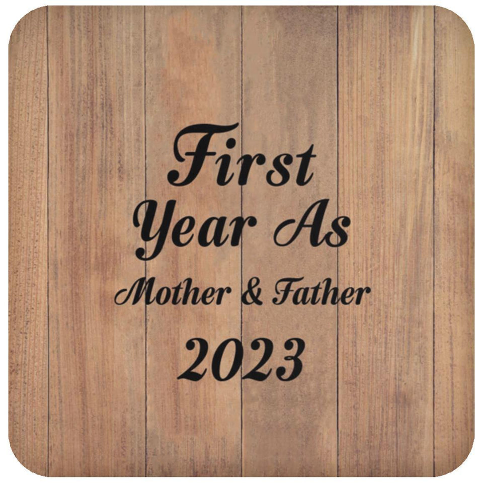 First Year As Mother & Father 2023 - Drink Coaster C