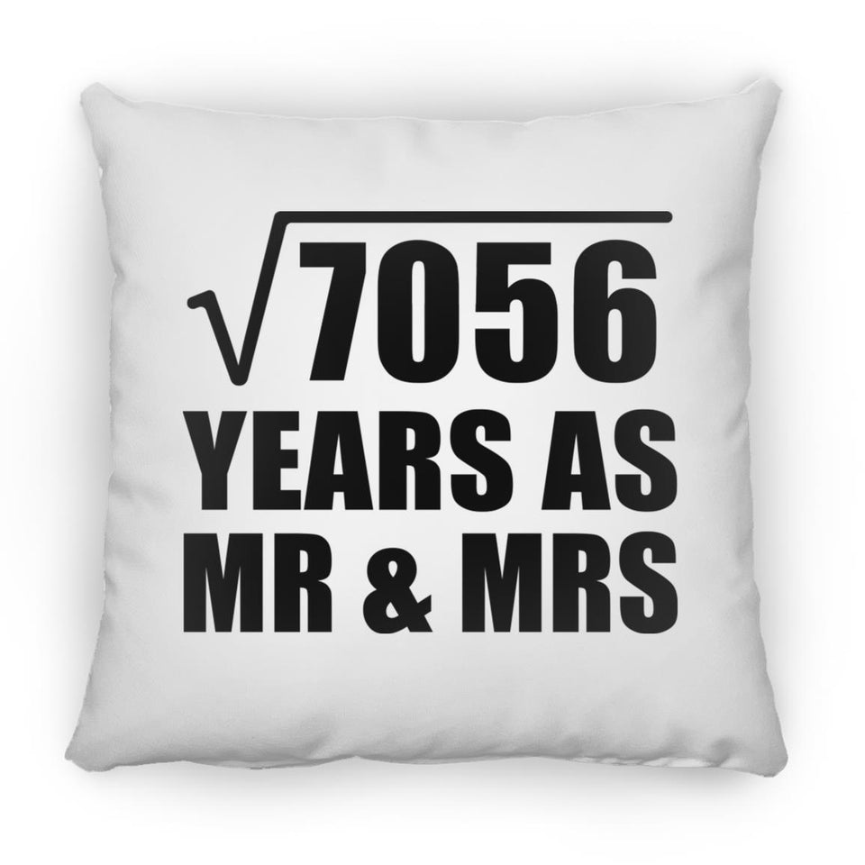 84th Anniversary Square Root of 7056 Years As Mr & Mrs - Throw Pillow