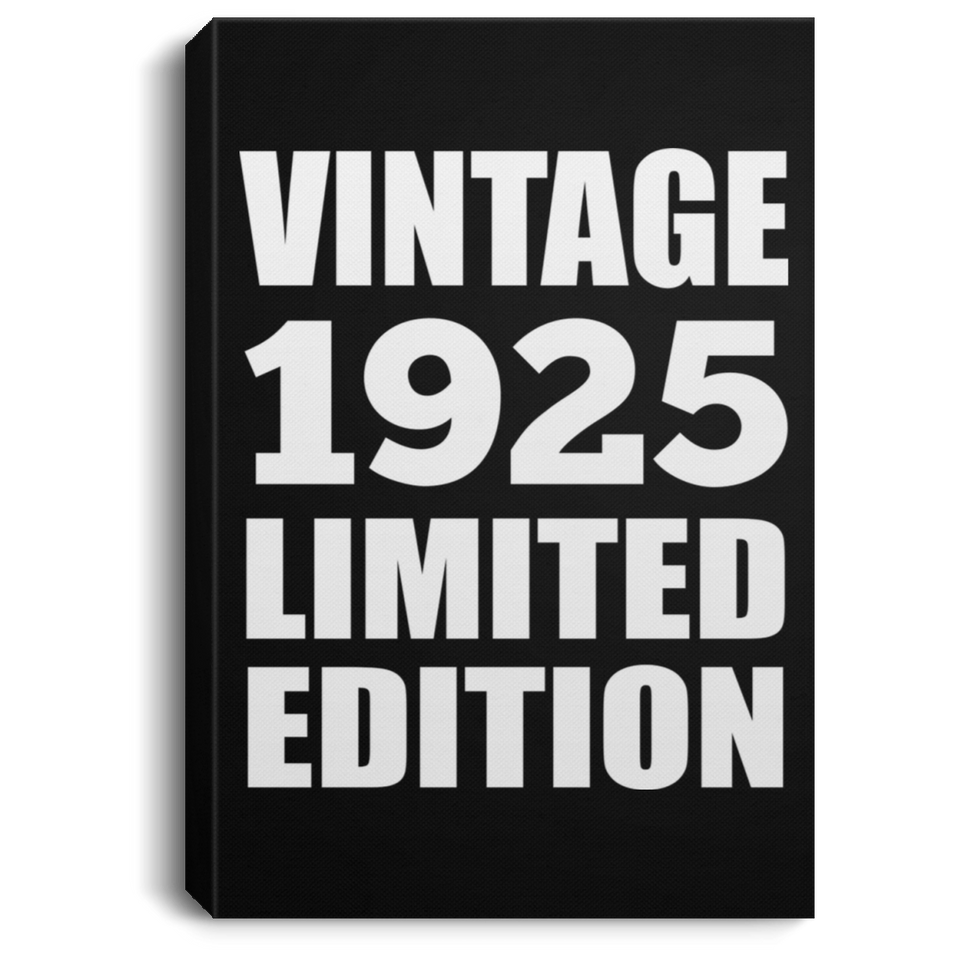 99th Birthday Vintage 1925 Limited Edition - Canvas Portrait