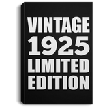 99th Birthday Vintage 1925 Limited Edition - Canvas Portrait