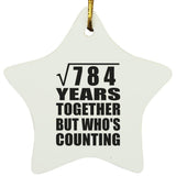 28th Anniversary Square Root of 784 Years Who's Counting - Star Ornament
