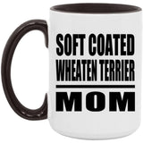 Soft Coated Wheaten Terrier Mom - 15oz Accent Mug Black