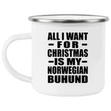 All I Want For Christmas Is My Norwegian Buhund - 12oz Camping Mug