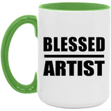 Blessed Artist - 15oz Accent Mug Green