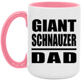 Giant Schnauzer Dad - 15oz Accent Mug Pink
